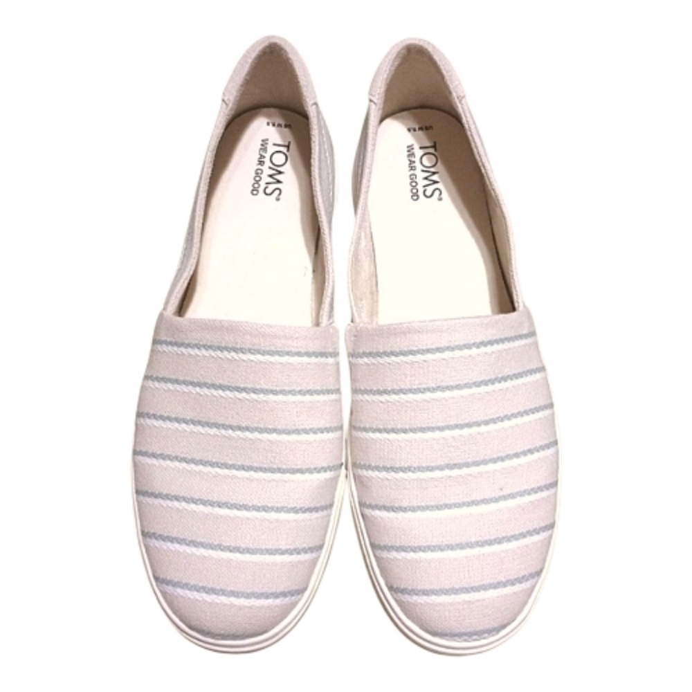 Slip-On Shoes Casual Canvas Summer Sneakers Toms Comfort Activewear Sz 9.5